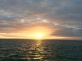 Sun setting over lagoon